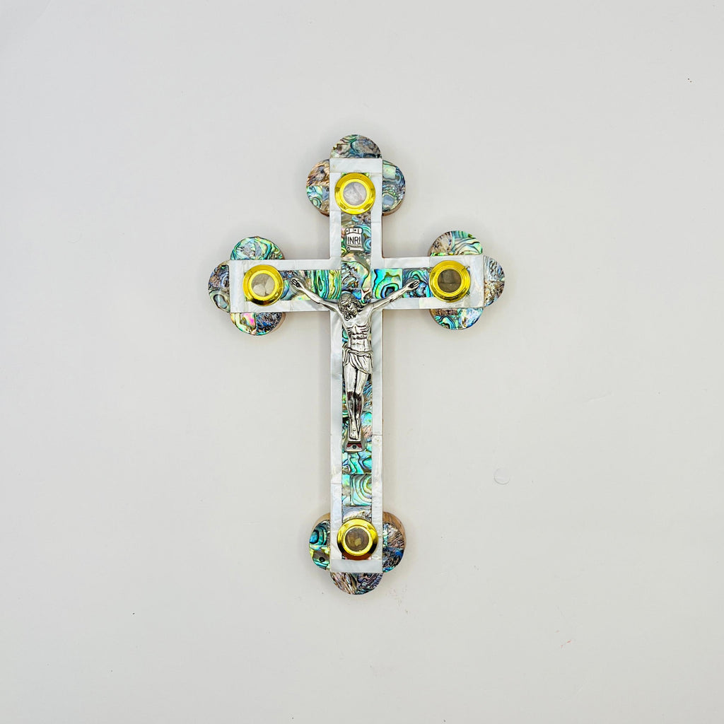 Mother of Pearl Crucifix with Relics