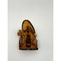 Hand-Carved Olive Wood Nativity with Engraved Bethlehem Sign
