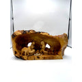 Hand-Carved Olive Wood Nativity Scene – Rustic Cave Style