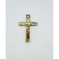 Small Olive Wood Crucifix with River Jordan Shell + One Relic