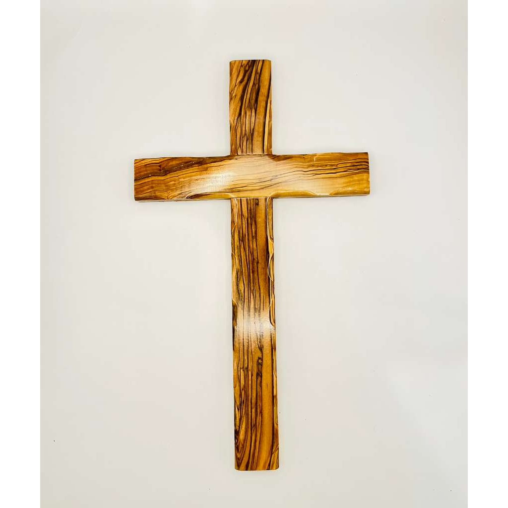 Simple Olive Wood Latin Cross (Holy Land)