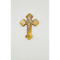 Small Olive Wood Wall Crucifix with Relic Window